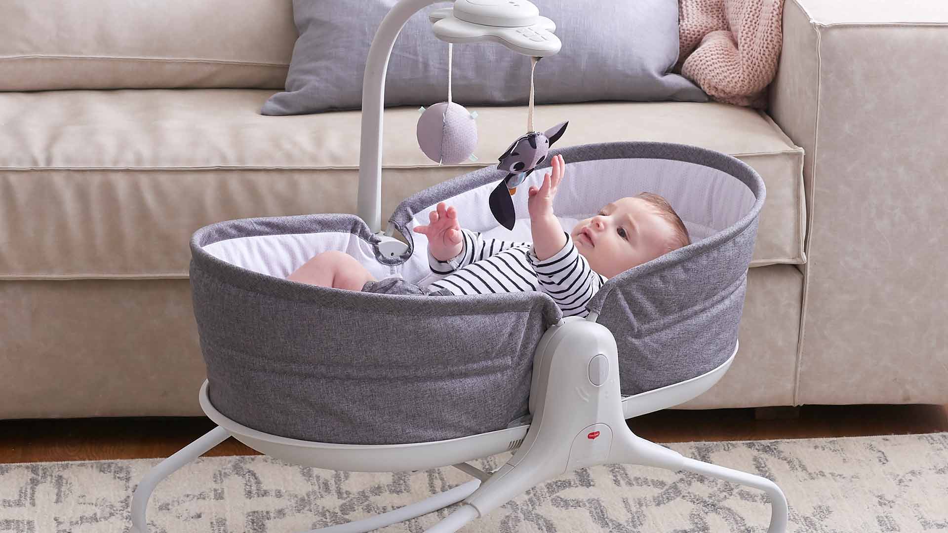 Newborn Baby Bouncer with Recline Tiny Love 3-in-1 Rocker Napper Music and Lig 